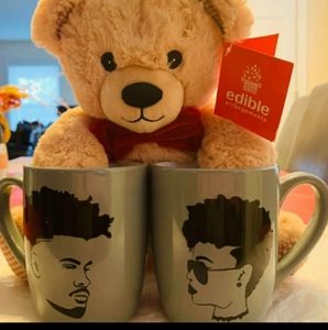 Gray and black /black love inspired mugs